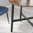 Runt matbord – Industriell design – Vintage brun/svart