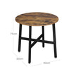 Runt matbord – Industriell design – Vintage brun/svart