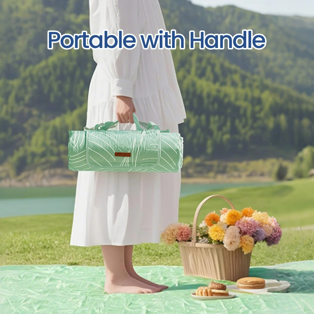 Foldable Picnic Blanket - Pongee Fabric Surface and Sponge Padding