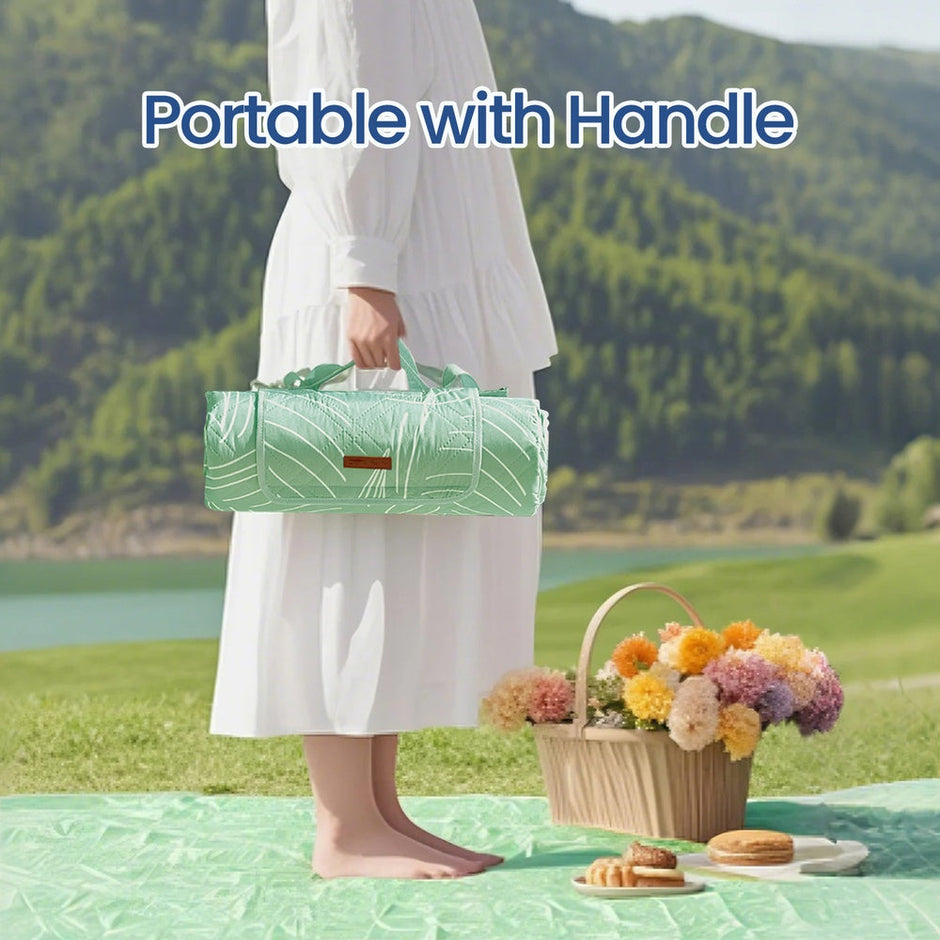 Foldable Picnic Blanket - Pongee Fabric Surface and Sponge Padding