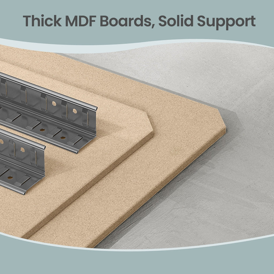 5-Tier Shelving Units Set of 2 - Power-Coated Steel Frame and MDF