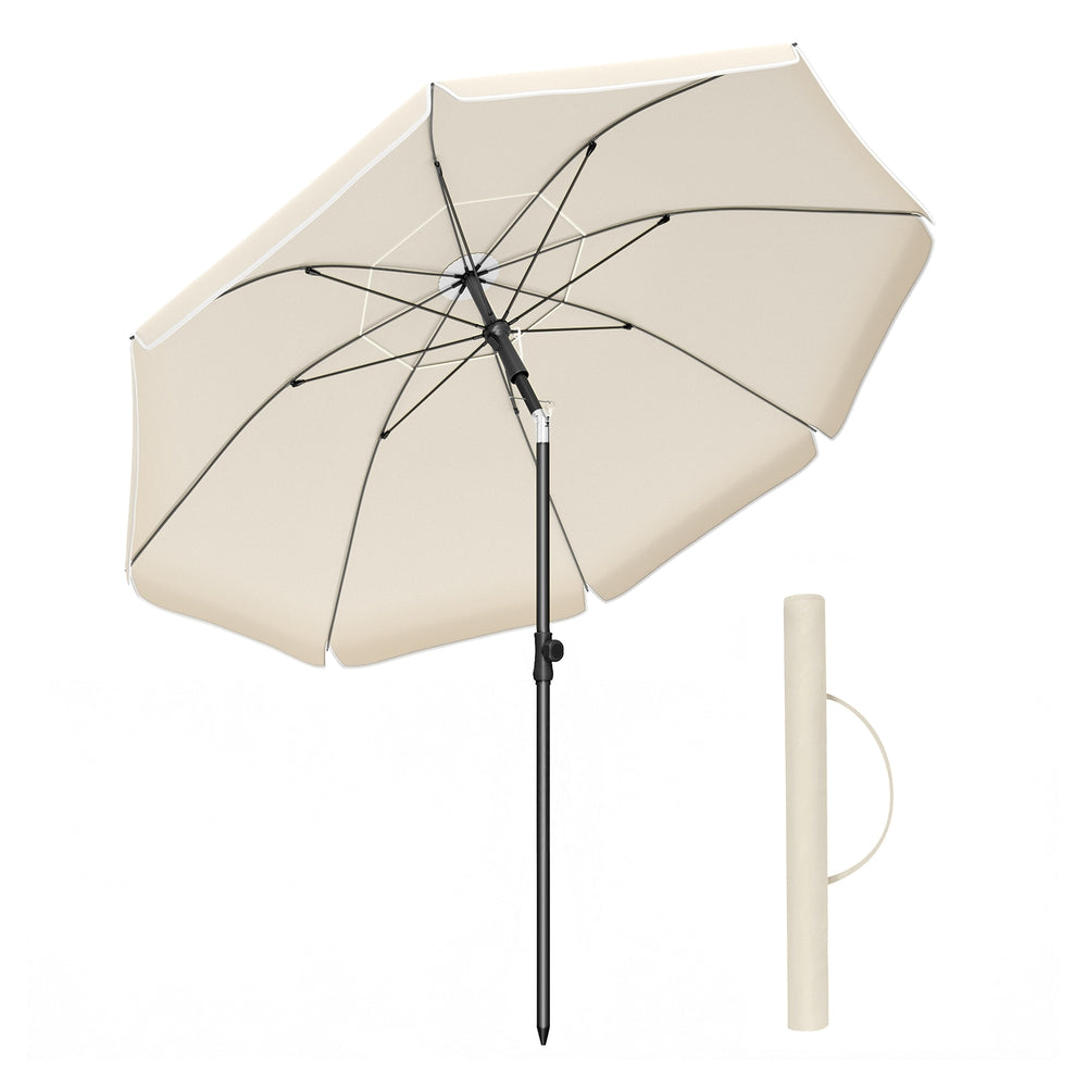 Garden Parasol - Metal Pole and Fibreglass Ribs