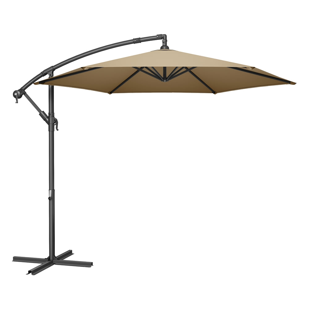 Cantilever Garden Parasol Umbrella - Metal Pole and Polyester