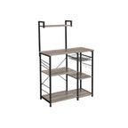 Kökskåp - Bakery Rack - Mikrovågshylla med örtställ - Vintage Gray/Black