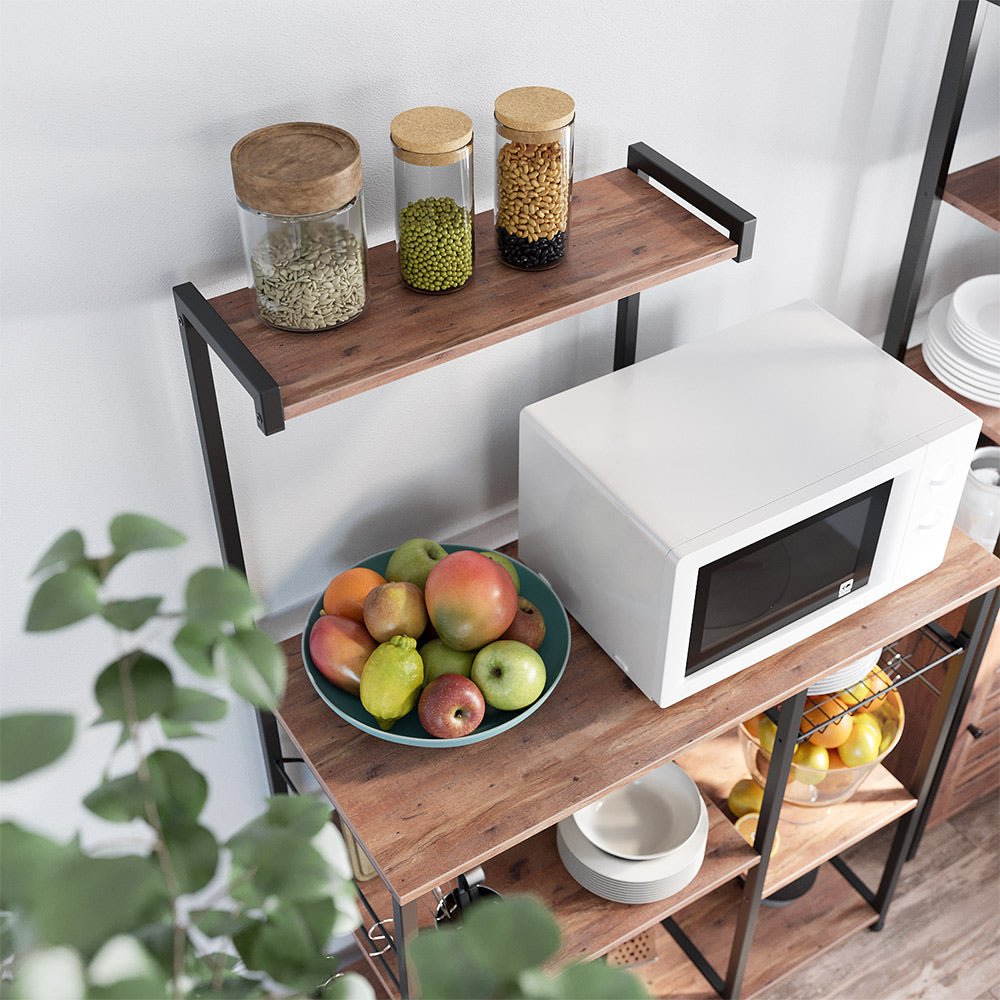 Köksställ - med metallkorg - brun