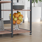 Köksställ - med metallkorg - brun