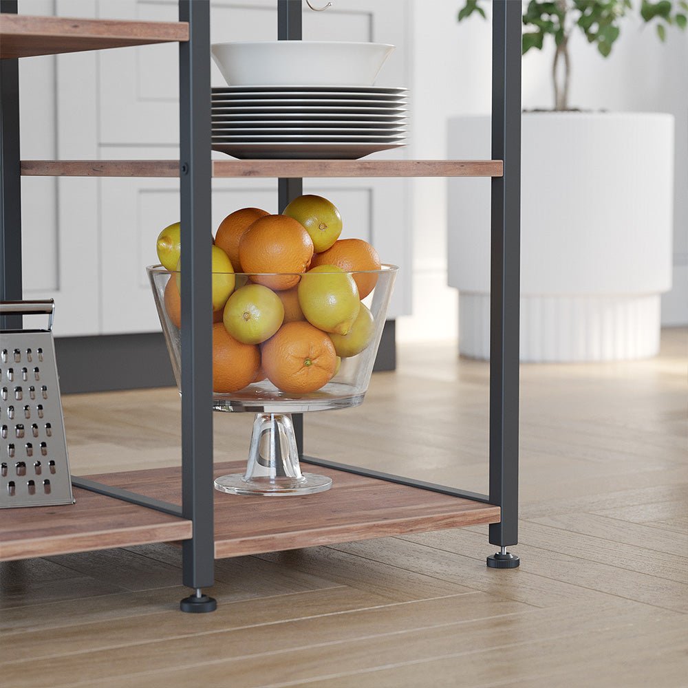 Köksställ - med metallkorg - brun