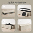 Storage Ottoman Bench - MDF and Linen-Look Fabric