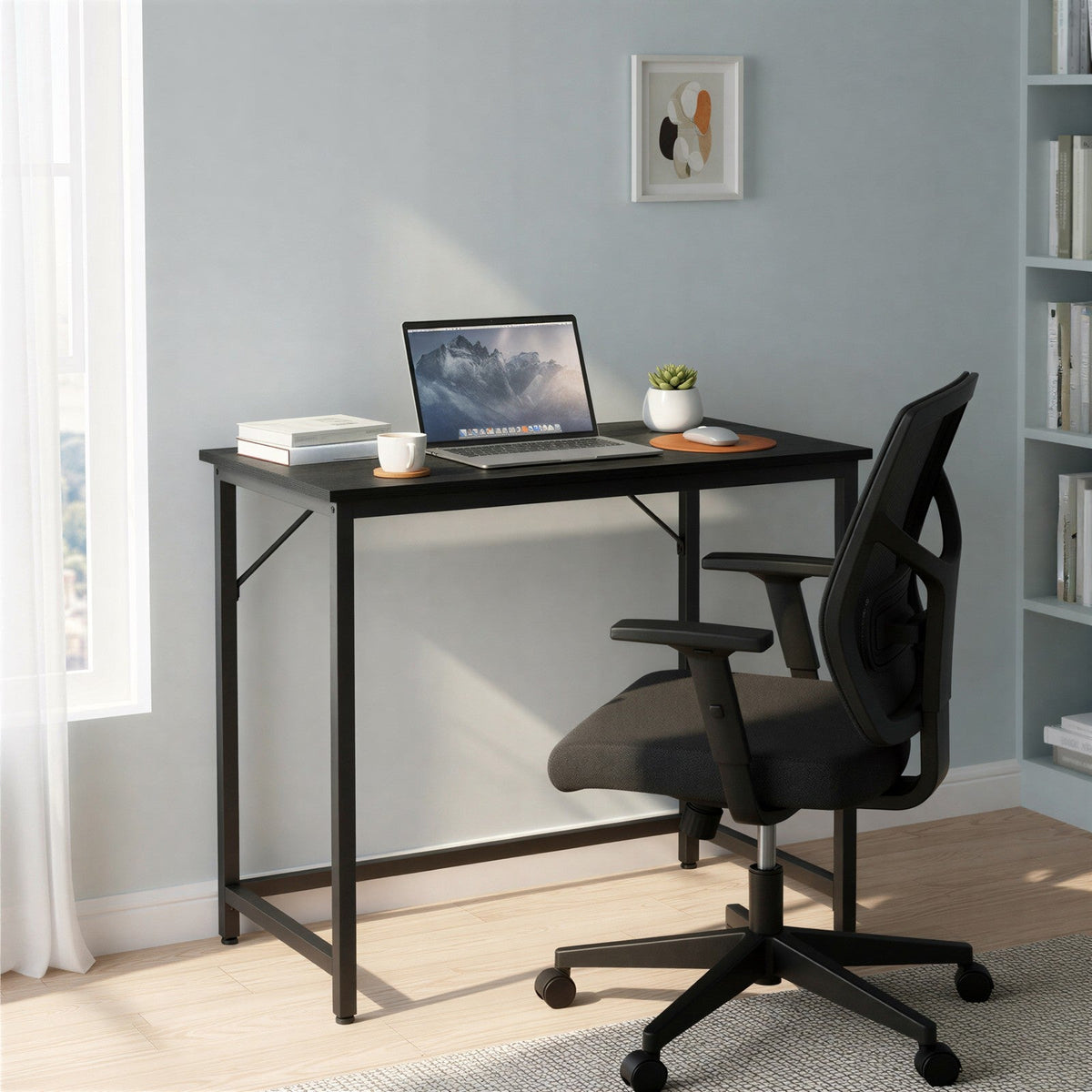 Computer Desk, for Home Study - Particleboard and Steel