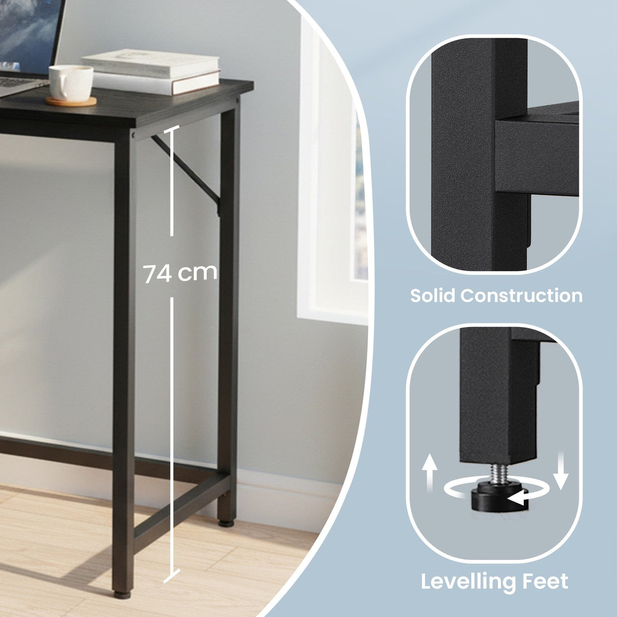 Computer Desk, for Home Study - Particleboard and Steel