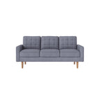 Sofa - 3 -Seater vardagsrumsbänk - Uppdaterad - 182 x 80,5 x 84 cm - grå