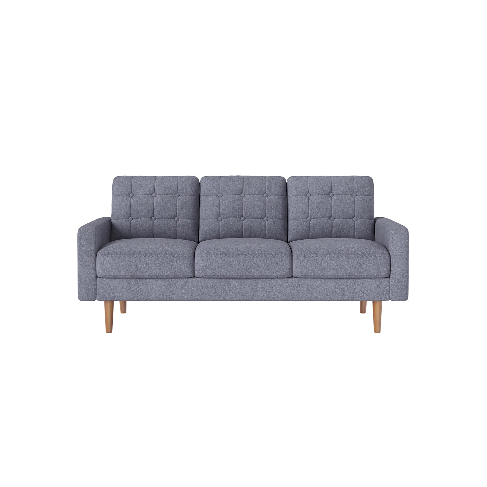 Sofa - 3 -Seater vardagsrumsbänk - Uppdaterad - 182 x 80,5 x 84 cm - grå