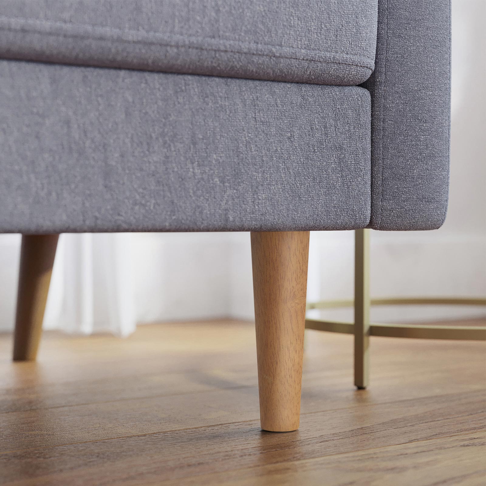 Sofa - 3 -Seater vardagsrumsbänk - Uppdaterad - 182 x 80,5 x 84 cm - grå
