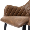 Matsalsstol – Ergonomisk design – Sammetssits – Brun