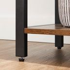 Bokhylla - 6 nivåer - 30 x 120 x 172,5 cm - vintage brun / svart