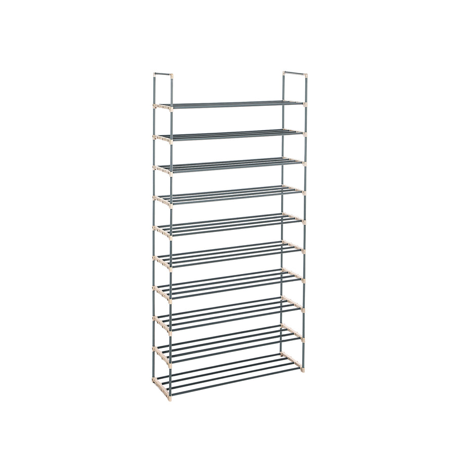 Skoställ – Utrymmesbesparande design – Trä – Brun