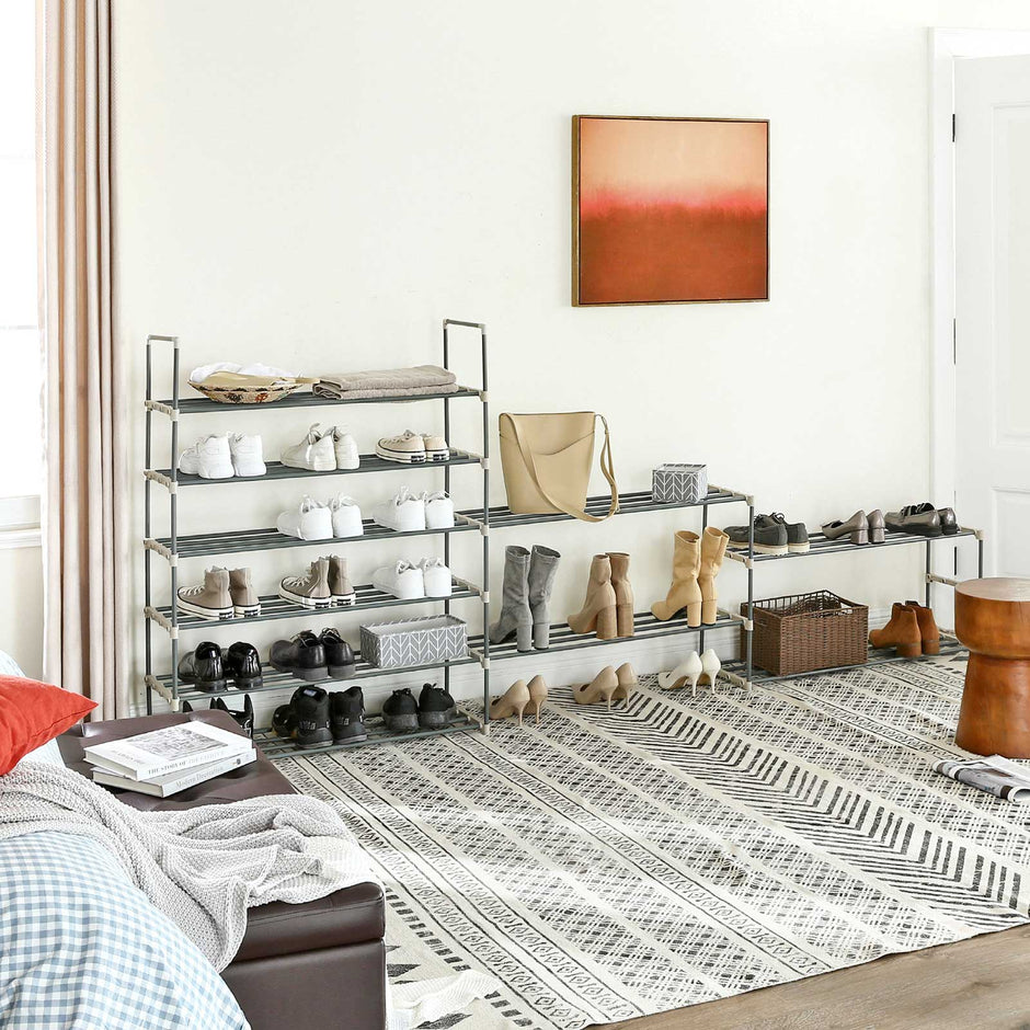 Skoställ – Utrymmesbesparande design – Trä – Brun