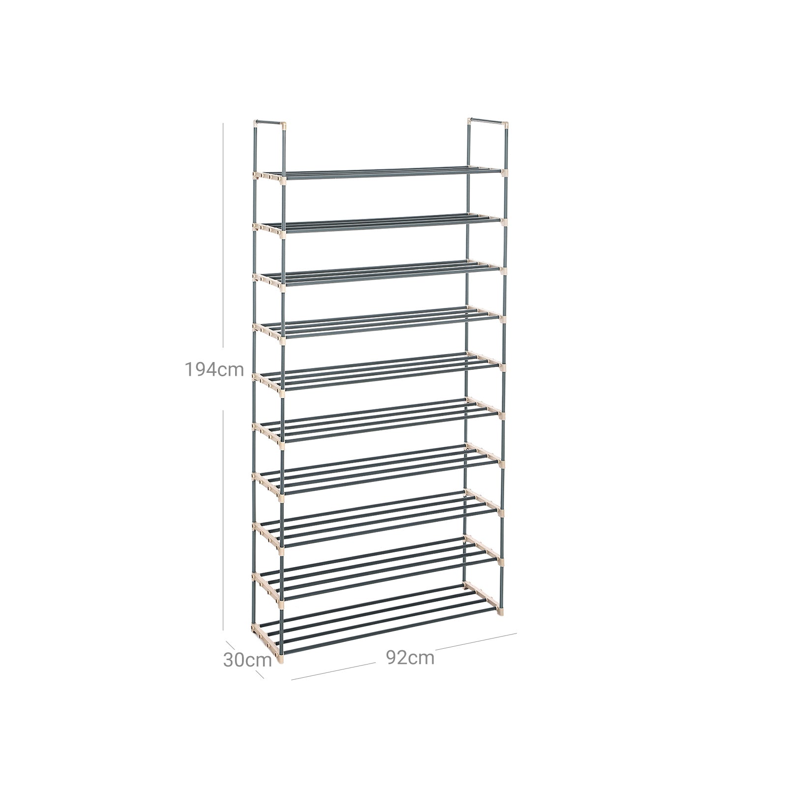 Skoställ – Utrymmesbesparande design – Trä – Brun