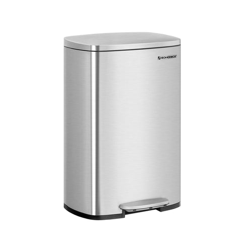 Skräpfack - Pedal Bin - 50L - Rostfritt stål - Softclose - lufttätt - plastisk inre hink