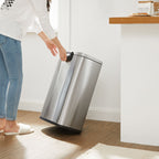 Skräpfack - Pedal Bin - 50L - Rostfritt stål - Softclose - lufttätt - plastisk inre hink