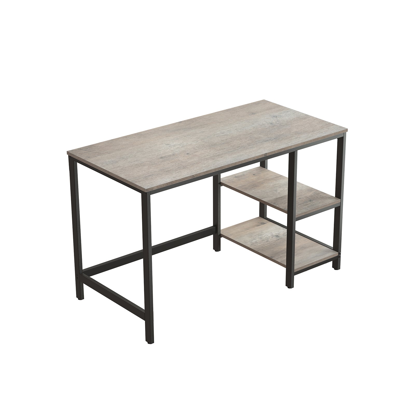 Skrivbord - PC -tabell med 2 hyllor - vänster eller höger montering - 120 x 60 x 75 cm