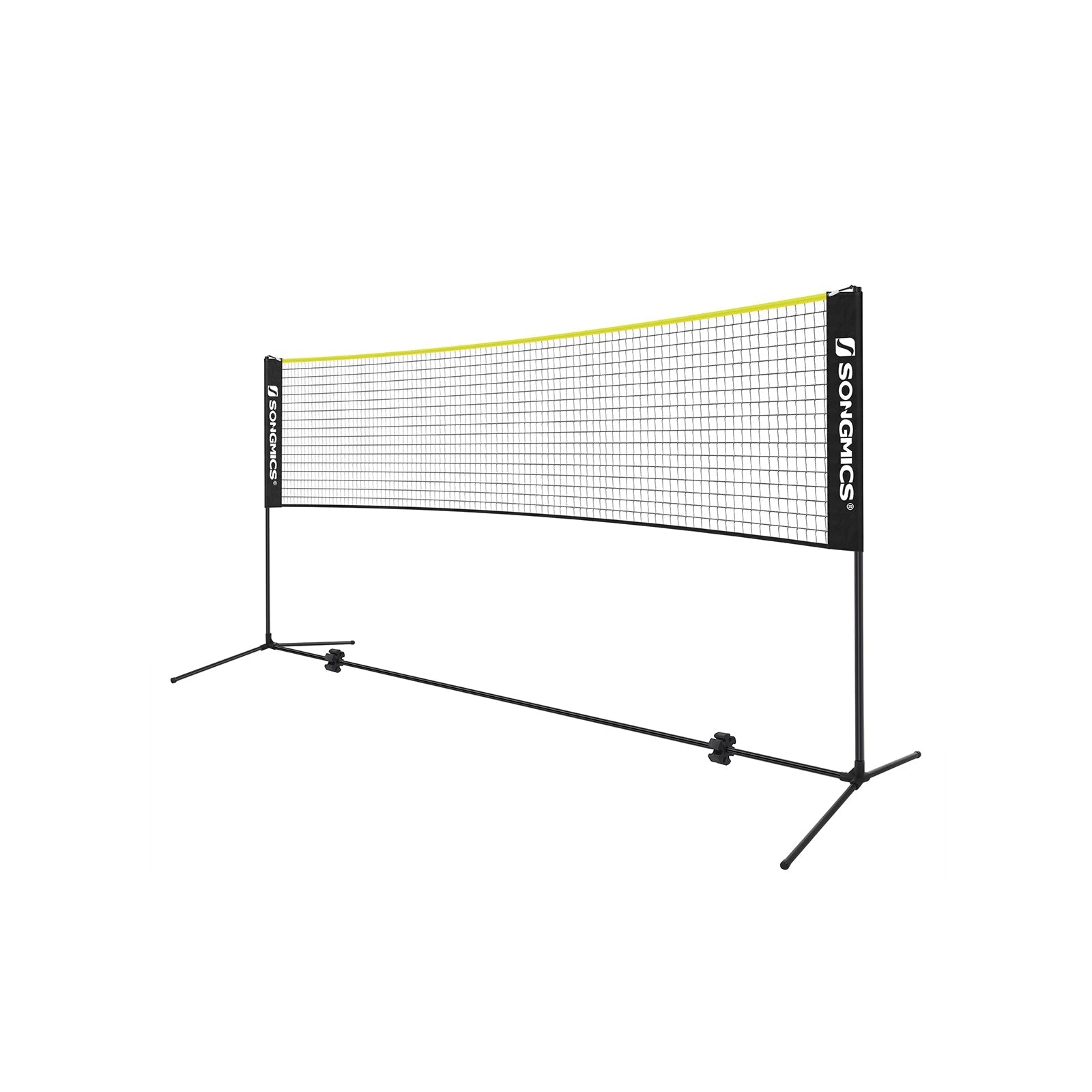 Badmintonnet - Justerbart tennisnätverk - inklusive standard- och bärväska - gul/svart