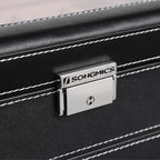 Watchbox - med låda - 12 klockor - smyckesbox - glaslock - svart