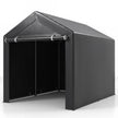 Utrustningsskåp – garageförrådstält med upprullbar dragkedjedörr och metallpluggor, – / 6 220 x 160 x 174 cm