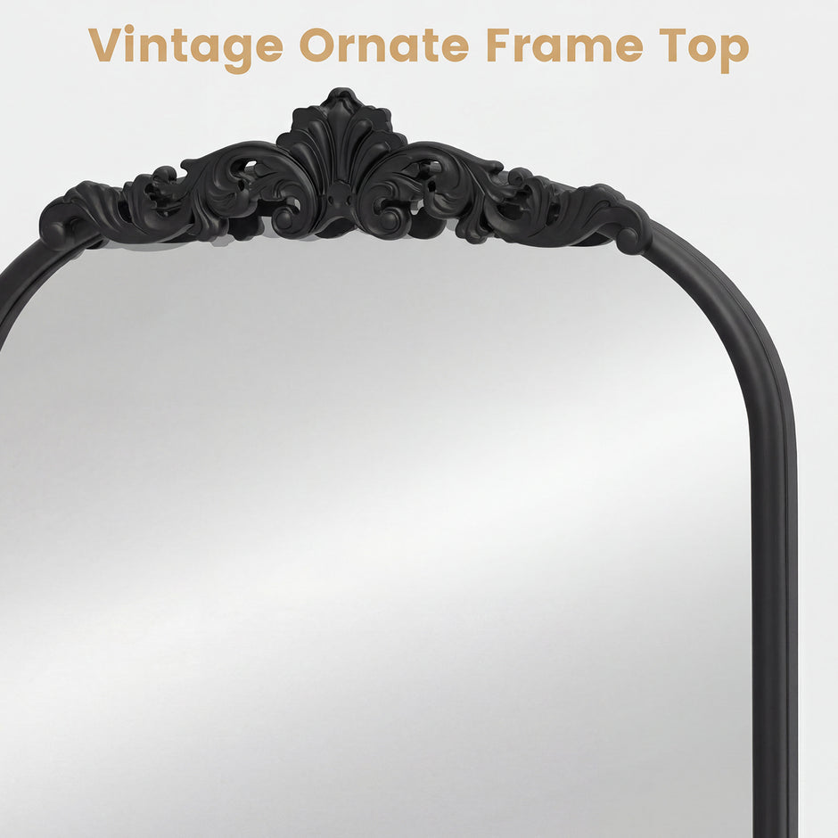 Väggspegel, – traditionell barockspegel i vintagestil med metallram – 76 cm x 51 cm