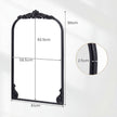 Väggspegel, – gyllene traditionell vintage barockspegel, antik bågspegel – 90 cm × 61 cm