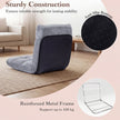 Vikbar – golvstol, med justerbar rygg och högdensitetsskum, – 66,5 x 53 x 53 cm