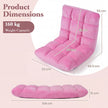 Vikbar – golvstol, med justerbar rygg och högdensitetsskum, – 66,5 x 53 x 53 cm