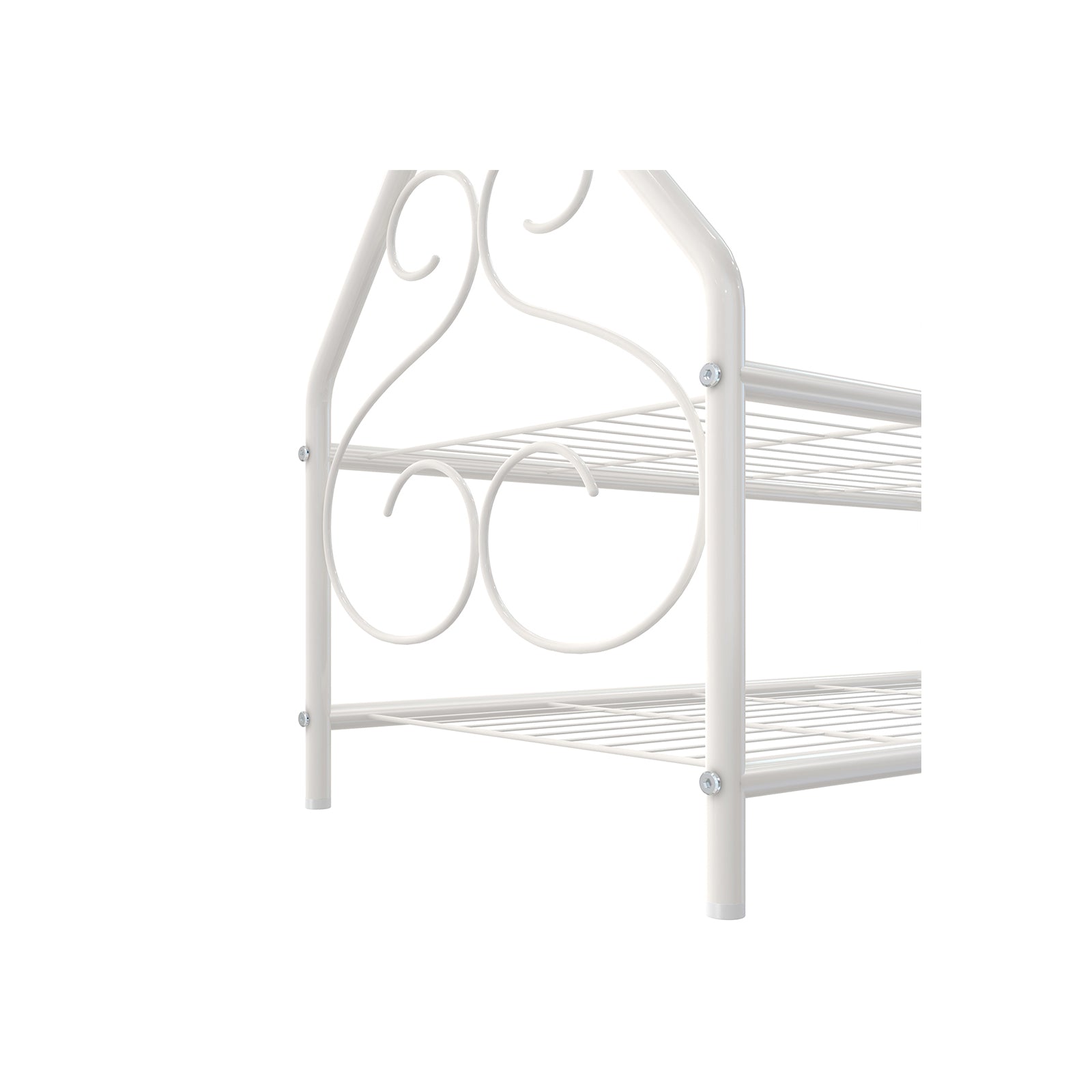 Klädställ – vintagestil med skoställ – beige