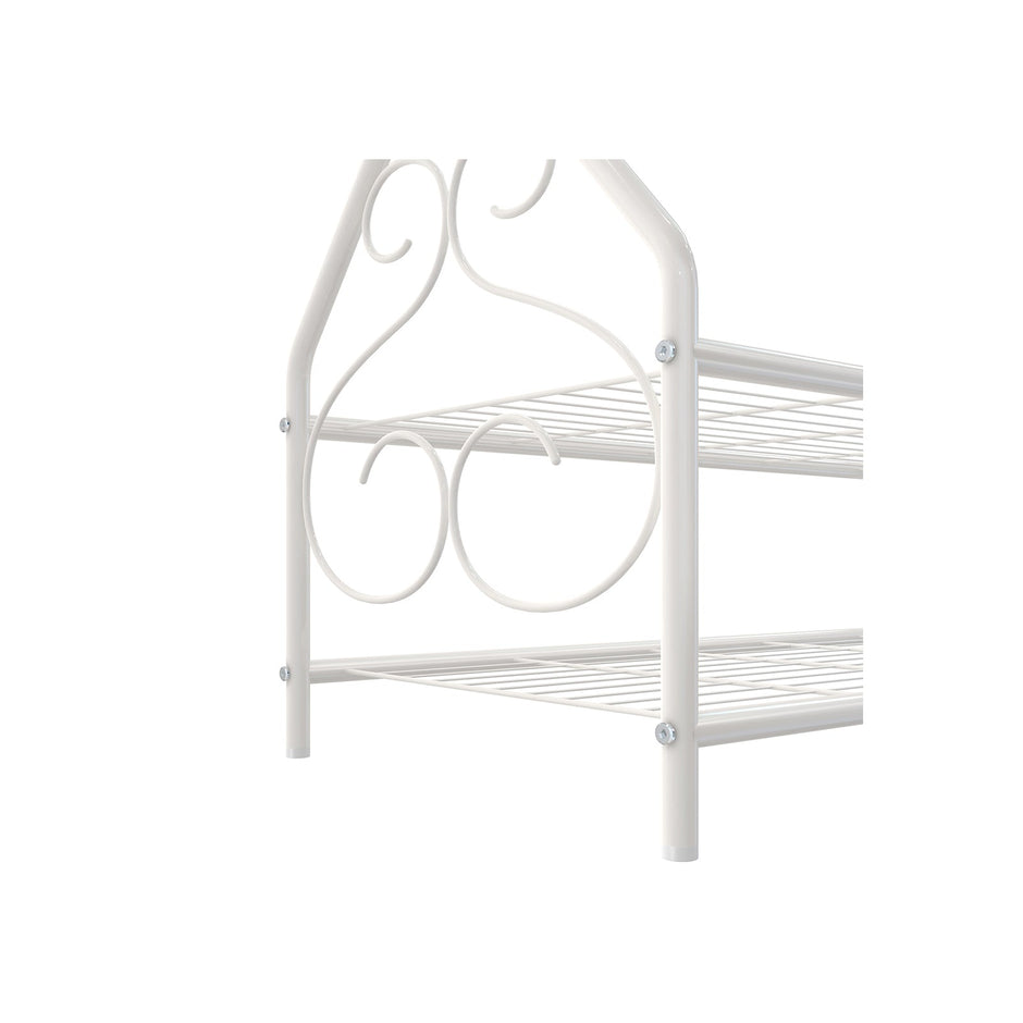 Klädställ – vintagestil med skoställ – beige