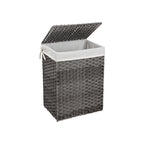 Tvättkorg - Polyrotan - 90 L - brun