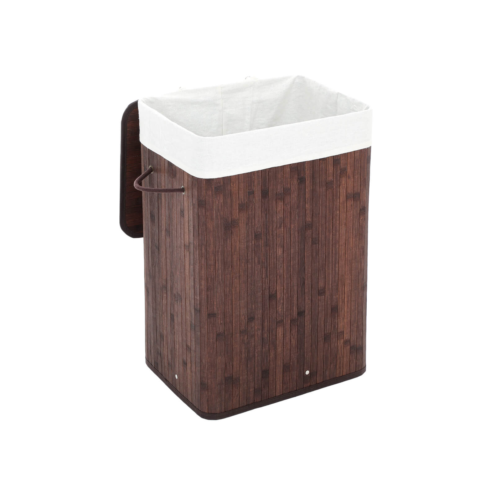 Tvättkorg - bambu - 72 l - brun