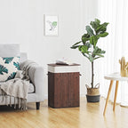 Tvättkorg - bambu - 72 l - brun