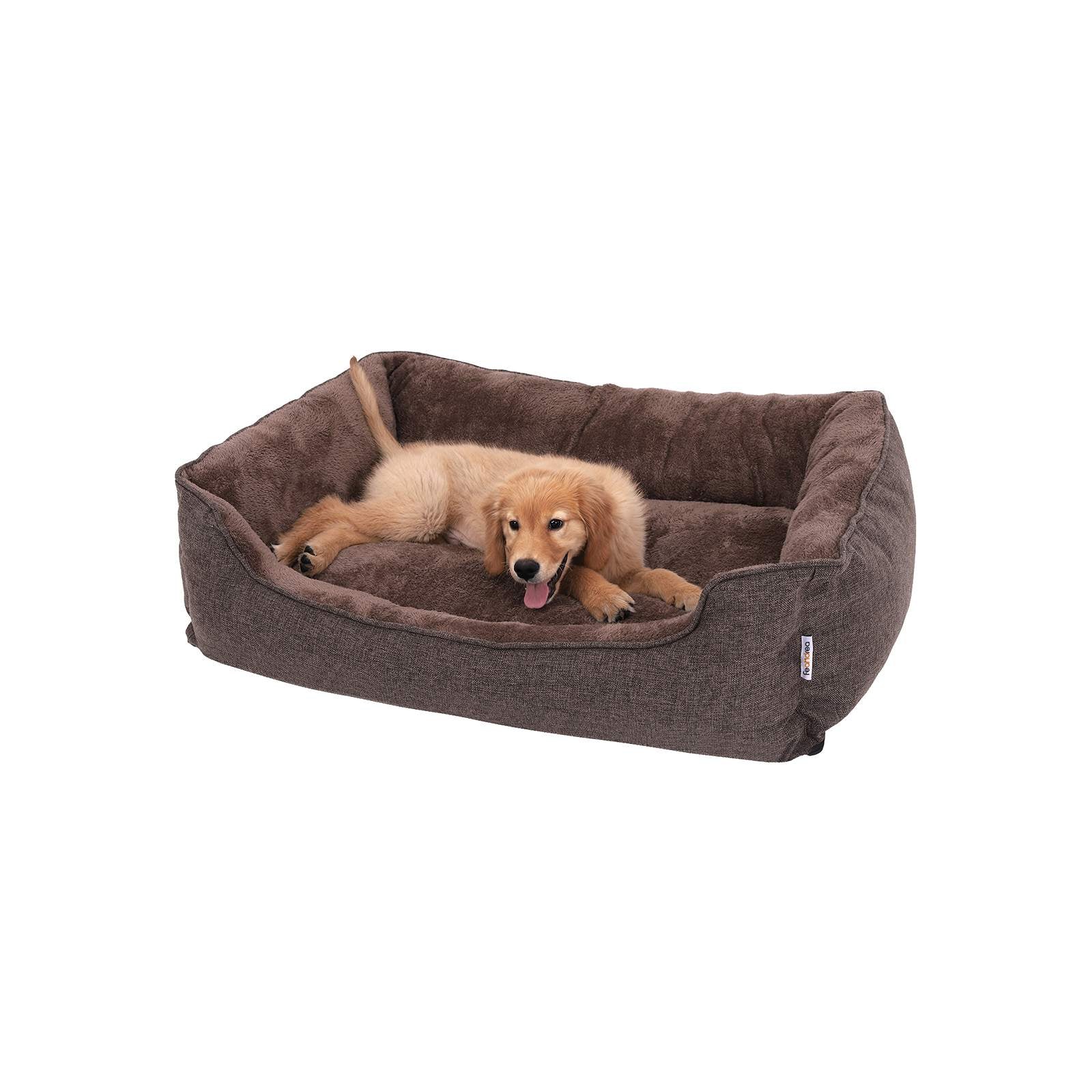Hundkorg - tvättbar - 110 cm - brun
