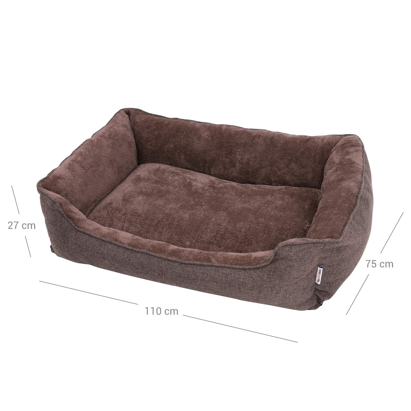Hundkorg - tvättbar - 110 cm - brun
