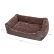 Hundkorg - tvättbar - 110 cm - brun