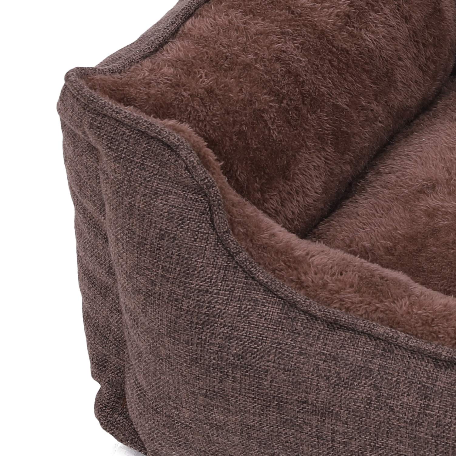 Hundkorg - tvättbar - 110 cm - brun