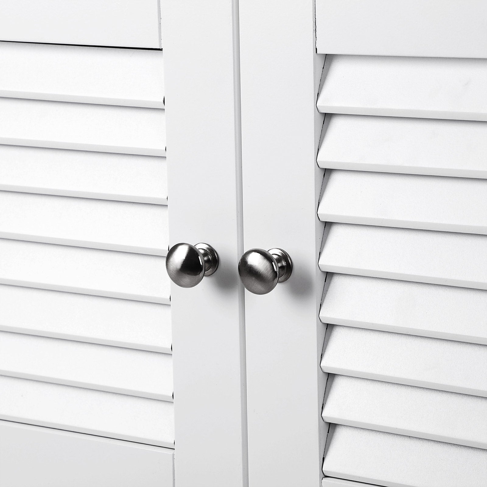 Sänk under case - med lamellörrar - 2 fack - vita