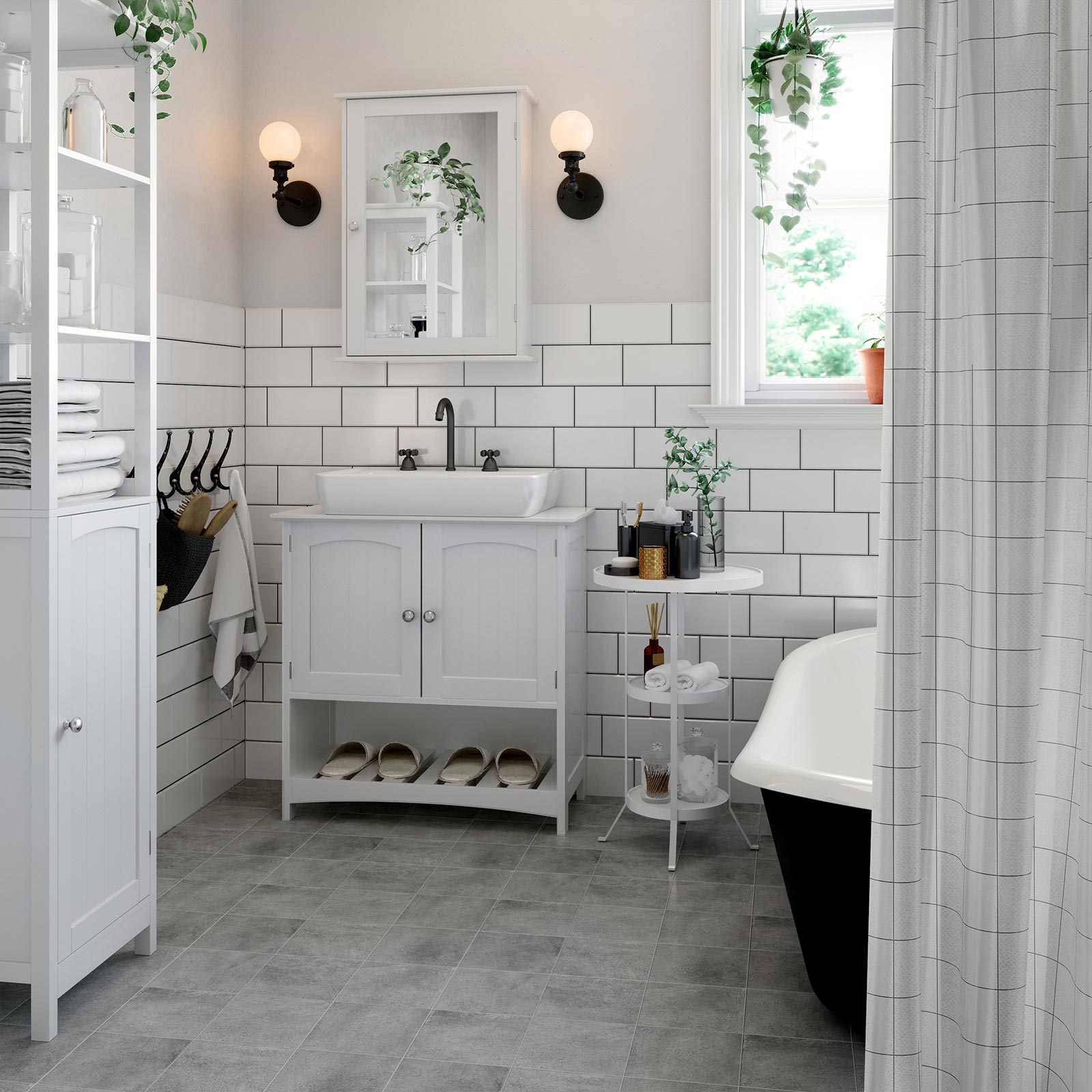 Underdel – Platssnål design – Vit