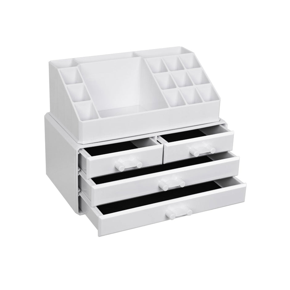 Makeup organizer – vattentät och funktionell – vit