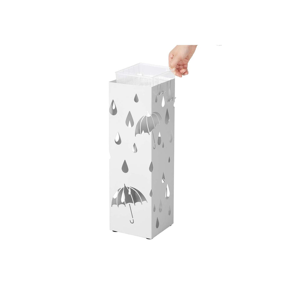Paraplyställ – Metallhållare – Elegant design – Vit