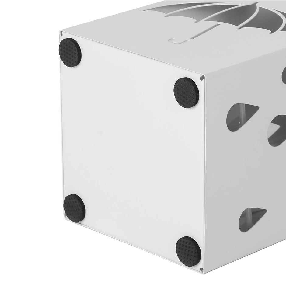 Paraplyställ – Metallhållare – Elegant design – Vit