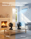 Tafelventilator - 25 x 26 x 38,4 cm - stille ventilator 20 dB - inktzwart - 2,3 kg