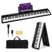 tangents – piano keyboard med rytmer toner hopfällbart – 88 1000 1000 – Svart