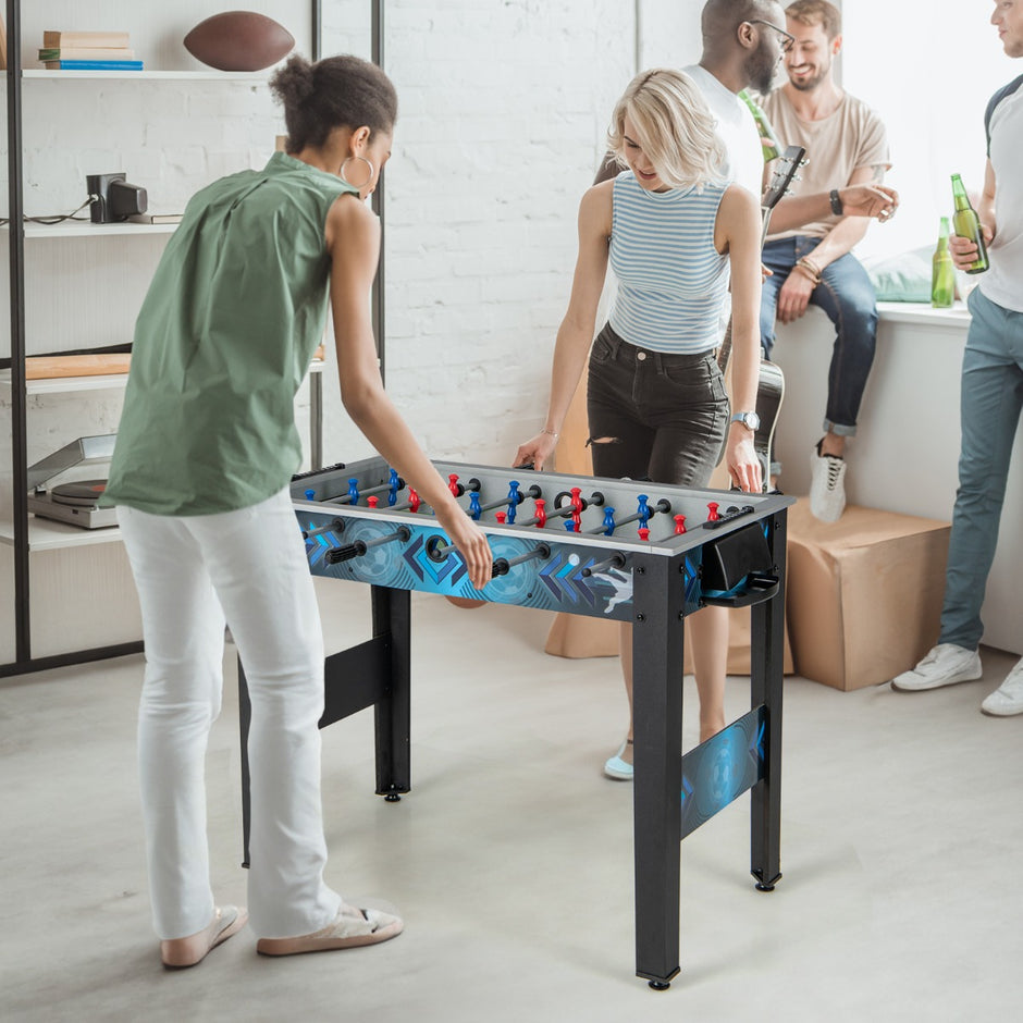 Barn – bordsspel med fotbollar och spelare, trä fotbollsbord, bordfotboll – 2 18 – Svart