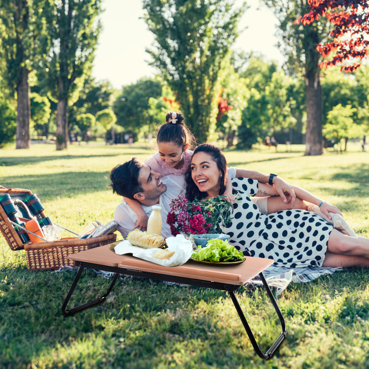Arbetsbord – Laptopbord Notebookbord Sängbord Sängbricka Fällbart Lapdecks – Svart
